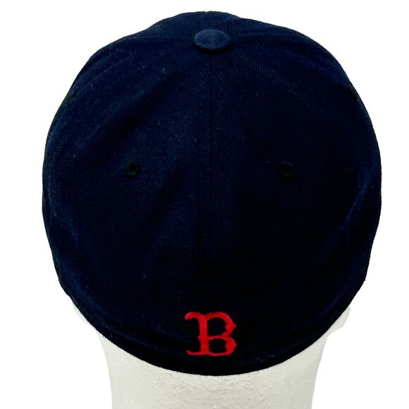 Boston Red Sox Hat Baseball Cap Fitted 7 1/8 Blue MLB Hat Land 6 Panel - Picture 3 of 9